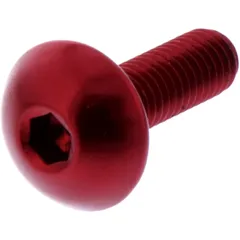 DOME HEAD BOLT JMP BOLT M5X0.8MM 16MM ALUMINIUM RED