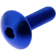 DOME HEAD BOLT M6X1.00MM 20MM ALUMINIUM BLUE