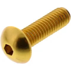 DOME HEAD BOLT JMP BOLT M6X1.00MM 20MM ALUMINIUM GOLD
