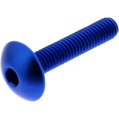DOME HEAD BOLT JMP BOLT M6X1.00MM 30MM ALUMINIUM BLUE