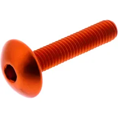 DOME HEAD BOLT M6X1.00MM 30MM ALU ORANGE