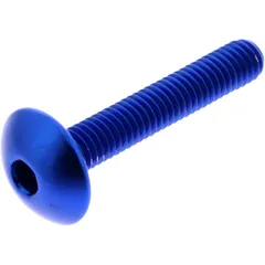 DOME HEAD BOLT JMP for Motorcycles M6X1.00MM 35MM ALUMINIUM BLUE