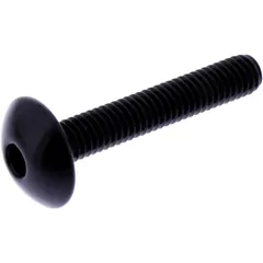 Linsenschraube M6X1.00 mm 35 mm Aluminium schwarz