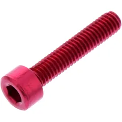 Zylinderschraube M4X0.7 mm 20 mm Alu rot