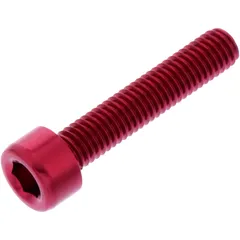 HEX SOCKET CAP SCREW JMP M5X0.8MM 25MM ALUMINIUM RED
