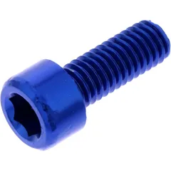Hex Socket Cap Screw M6x1.00mm 16mm Blue Aluminium