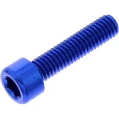 Zylinderschraube M6X1.00 mm 25 mm Aluminium blau