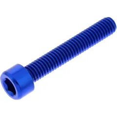 Zylinderschraube M6x1,00 mm 35 mm aus Aluminium blau