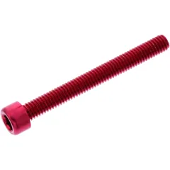 Zylinderschraube M6 X 1,00 mm 55 mm Aluminium rot