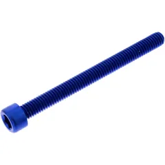 Zylinderschraube JMP Bolt M6X1.00mm 65mm Aluminium blau