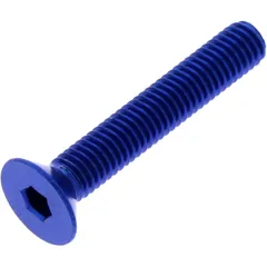 Senkschraube M5X0.8 mm 30 mm für Aluminium-Bolzen blau