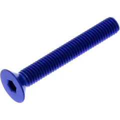 Senkschraube M5X0.8 mm 35 mm Aluminium blau