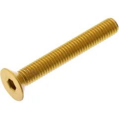 Senkschraube M5x0.8 mm 35 mm aus Aluminium, gold