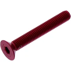 Senkschraube M5X0.8 mm 35 mm Aluminium rot