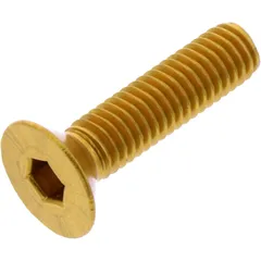 Senkschraube M6X1.00 mm 25 mm Alu gold