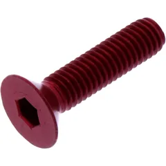 Senkschraube JMP M6X1.00 mm 25 mm Aluminium rot