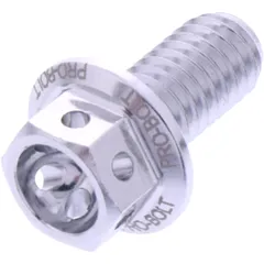 Schraube Sechskant JMP Bolt M6X1 mm 12 mm Alu Racing silber