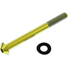 Linsenschraube M8X1.25 mm 85 mm Titan gold für Motorräder