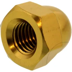 Aluminium Gold Cap Nut M10 x 1.5 mm