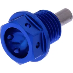 Ölablassschraube magnetisch JMP Bolt M14X1. 5 mm 12 mm Alu Racing blau passend für: Triumph Tiger, Bonneville, Street Triple