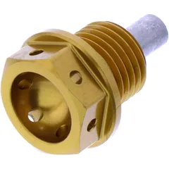 Ölablassschraube magnetisch JMP Bolt M14X1. 5 mm 12 mm Alu Racing gold passend für: Triumph Tiger, Bonneville, Street Triple