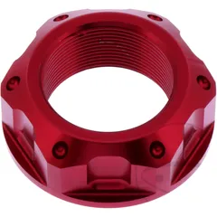 Mutter Lenkkopf JMP Bolt M25X1MM Alu rot passend für: Triumph Street Triple, Speed Triple, Daytona