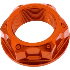 Mutter Lenkkopf JMP Bolt M22X1MM Alu orange passend für: Triumph Bonneville, Thunderbird, Rocket