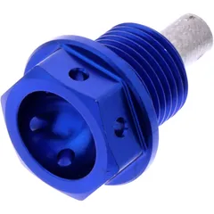 Ölablassschraube magnetisch JMP Bolt M14X1. 25 mm 12 mm Alu Racing blau passend für: Suzuki AN, UH, DR