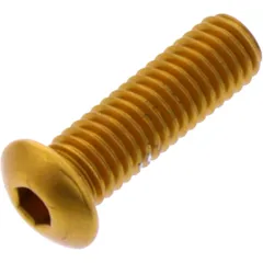Linsenschraube JMP M5X0.8mm 16mm Aluminium Gold