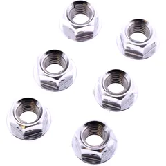 Mutter Kettenrad Satz JMP Bolt M8X1. 25 mm Alu Racing silber passend für: Husqvarna TE, WR, TC, SM