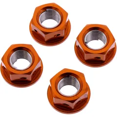 Mutter Kettenrad Satz JMP Bolt M10 x 1. 25 mm Alu Racing orange passend für: Honda CB, TRX, XL