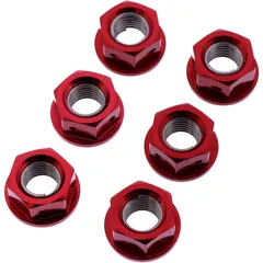Nut rear sprocket kit JMP bolt M10X1. 25mm alu racing red for: Kawasaki Z, ZX - 6R, ER - 6F