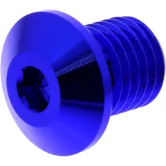 Abdeckschraube M10 x 1.25 mm 11 mm blau links für Daytona
