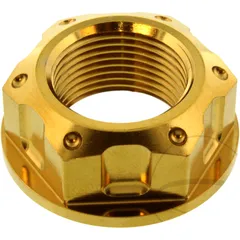 Axle nut M22X1. 5mm stainless steel A4 gold for: Honda CRF, CBR, CR