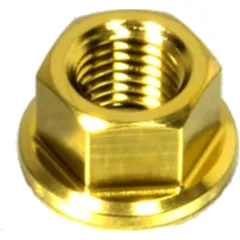 Sprocket nut JMP bolt M10X1. 25mm stainless steel A4 gold for: Kawasaki Z, Ninja, ZZR