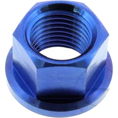 Sprocket nut JMP bolt M12X1. 25mm titan blue for: Honda CB, CBR, CBF, Triumph Trophy, Speedmaster, America