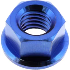 Sprocket nut JMP bolt M8X1. 25mm titan blue for: Honda CRF, CR, XR, Husqvarna TE, TC, WR, SM