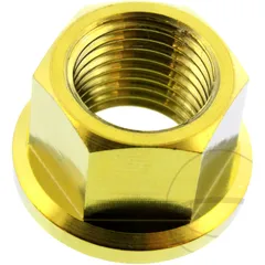 Sprocket nut JMP bolt M12X1. 25mm titan gold for: Honda CB, CBR, CBF, Triumph Trophy, Speedmaster, America