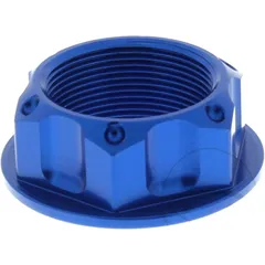 Mutter Lenkkopf JMP Bolt M24X1MM Alu blau passend für: Honda CB, VT, CBR