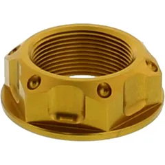 Mutter Lenkkopf JMP Bolt M22X1MM Alu gold passend für: Triumph Bonneville, Thunderbird, Rocket