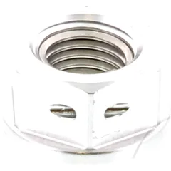 Sprocket nut M10X1. 25mm alu drilled silver for: Kawasaki Z, Ninja, ZZR
