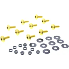 Linsenschraube Satz M6X1 mm 20 mm Alu gold