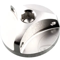 Oil filler cap M20X1. 50mm alu silver for: Suzuki AN, RM, DR - Z, Aprilia RS