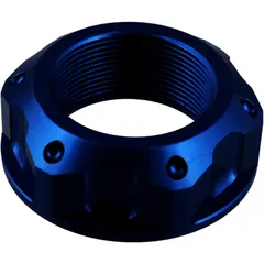 Mutter Lenkkopf JMP Bolt M25X1MM Alu blau passend für: Triumph Street Triple, Speed Triple, Daytona