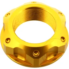 Mutter Lenkkopf JMP Bolt M25X1MM Alu gold passend für: Triumph Street Triple, Speed Triple, Daytona
