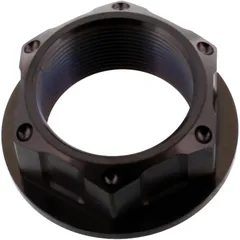 Nut steering head M24X1mm titan black for: Honda CB, VT, CBR