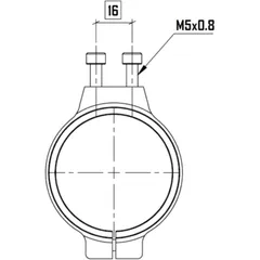 Rahmenklemme YSS 52 mm für Motorrad-Ausgleichsbehälter