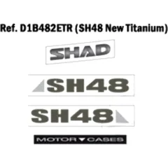 Aufkleber Satz grau titan Shad