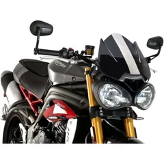Sports screen new gen PUIG for naked bike dark for: Triumph Street Triple