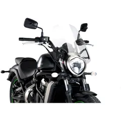 Touring screen new gen PUIG for naked bike transparent for: Kawasaki Vulcan